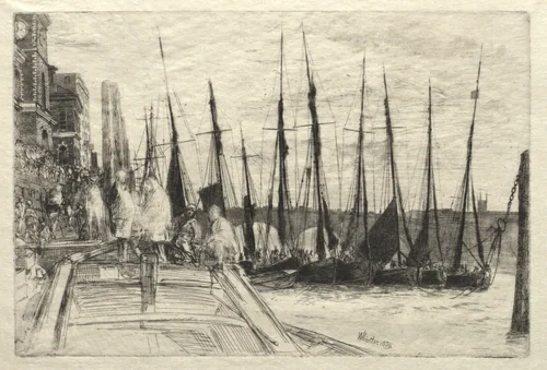 Billingsgate by James McNeill Whistler, print, 1859