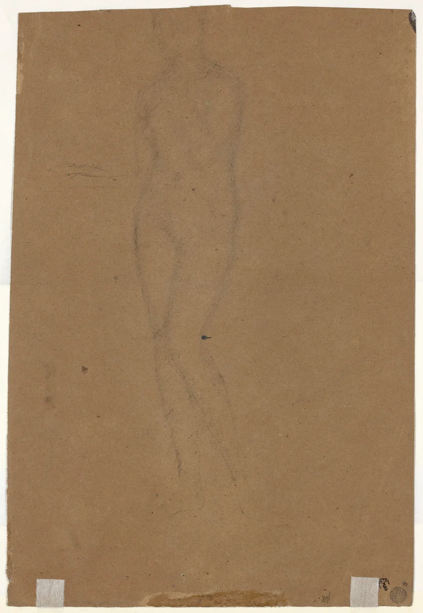 Standing Figure [verso] by James McNeill Whistler, drawing, 1871-1874