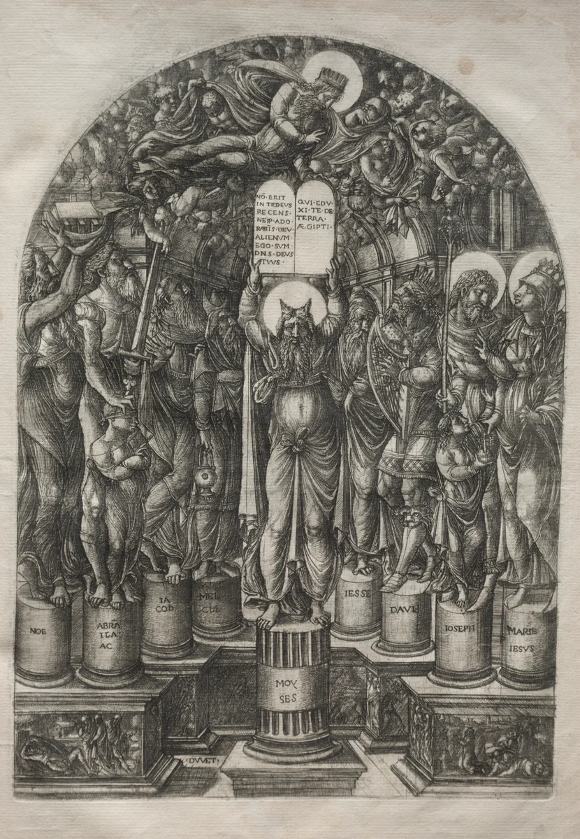 Moses Surrounded by the Patriarchs by Jean Duvet, print, 1546-1561