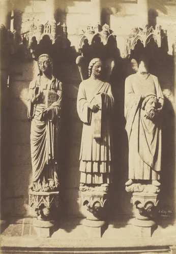 Portal Sculptures, Amiens Cathedral, France by Henri Le Secq, photograph, 1852