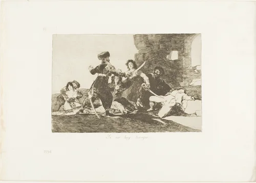 There isn't Time Now, plate 19 from The Disasters of War by Francisco José de Goya, print, 1810-1812