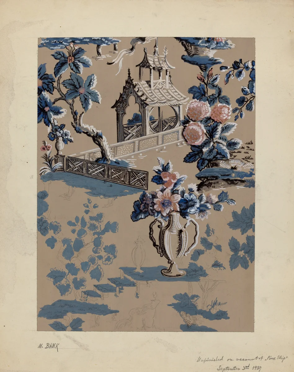 Wall Paper by Moses Bank, index of american design, 1934