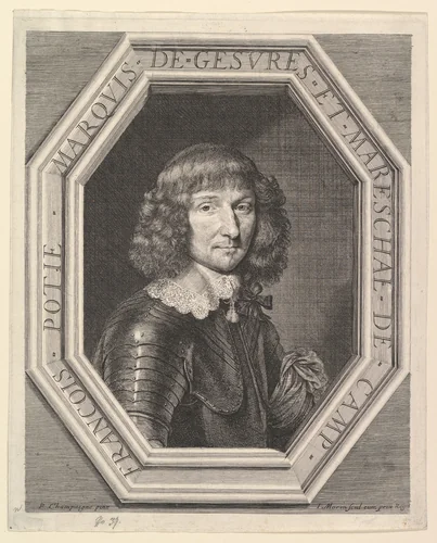 Francois Potier, marquis de Gesvres, marechal de camp by Jean Morin, print, 1605-1650