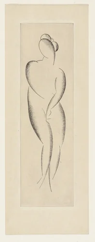 Female Nude, Standing from The Drypoints of Elie Nadelman by Elie Nadelman, print, 1951