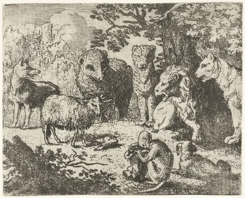 Belijn arriveert aan het hof by Allaert van Everdingen, print, 1665-1675