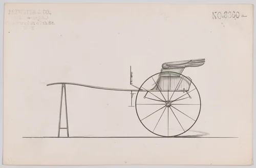 Gig #3360a by Brewster & Co., drawing, 1877