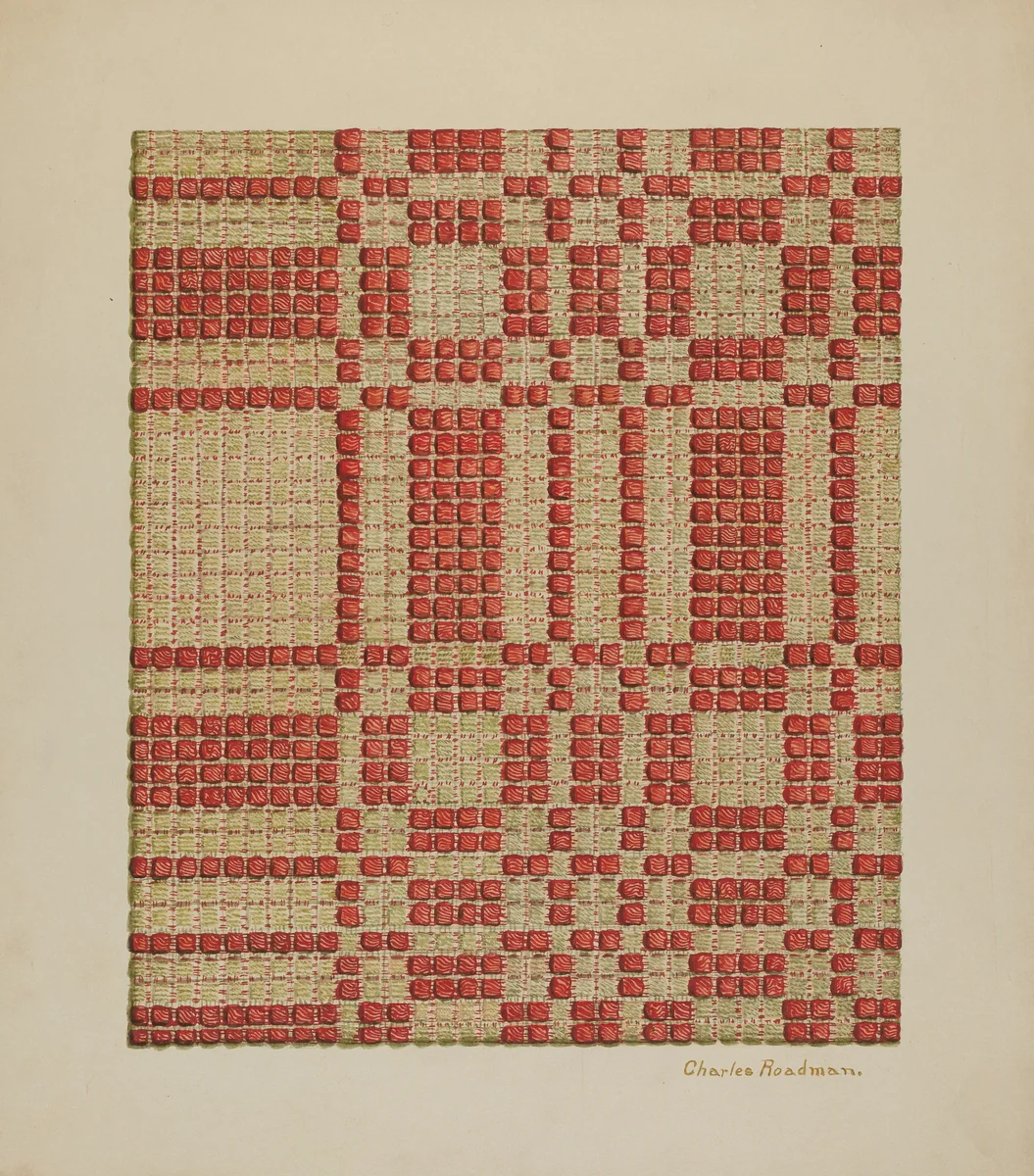 Coverlet by Charles Roadman, index of american design, 1940
