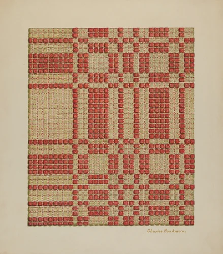 Coverlet by Charles Roadman, index of american design, 1940