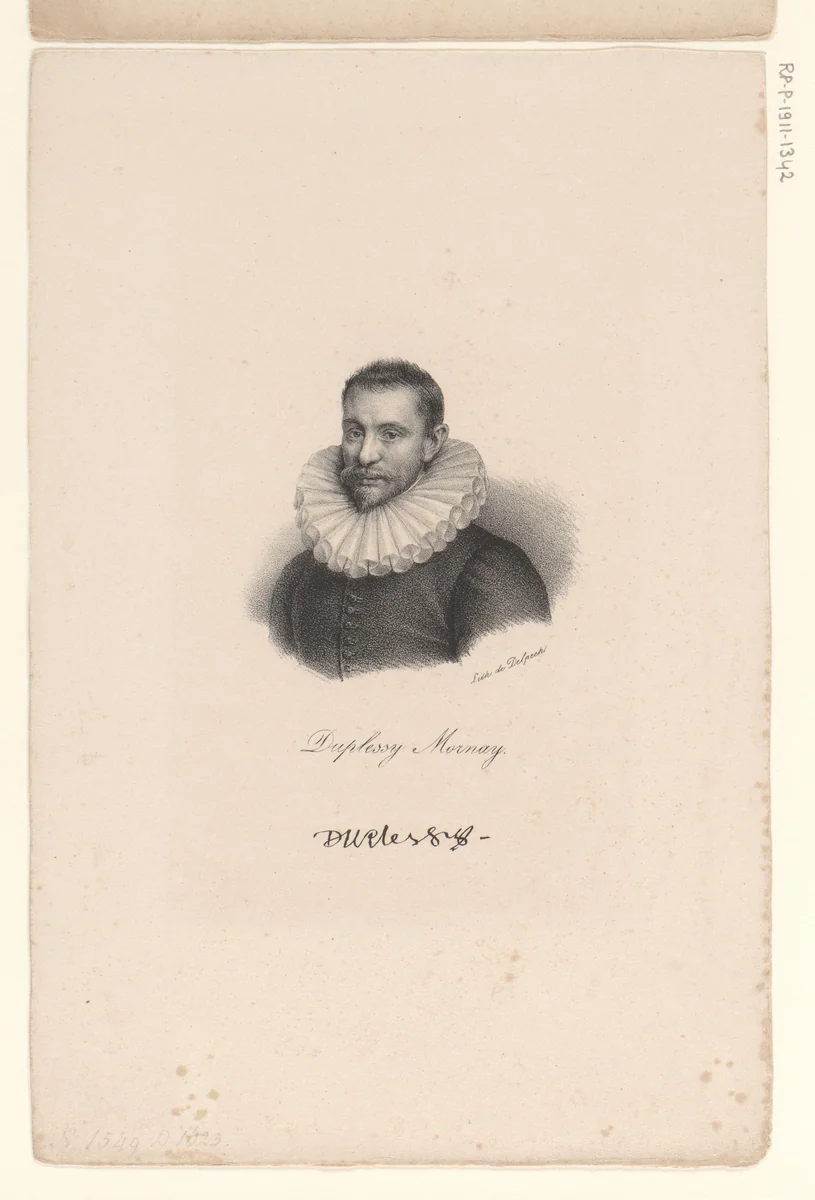 Portret van Philippe du Plessis-Mornay by anonymous, print, 1818-1842