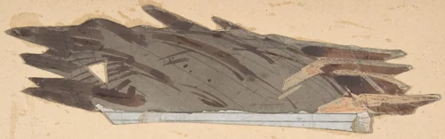 Design for a Stage Set at the Opéra, Paris by Eugène Cicéri, drawing, 1830-1890