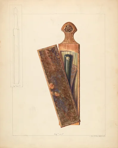 Razor Box and Razor by Alfred Walbeck, index of american design, 1937