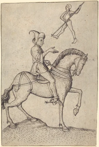 The Knight of Men by Master E. S., print, 1463