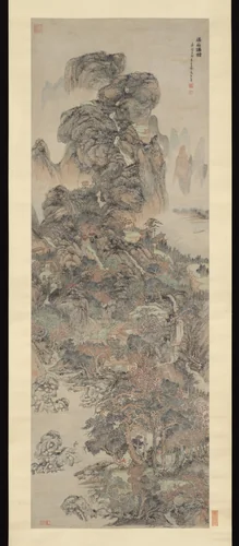 Dwellings of the Immortals Amid Streams and Mountains by Wen Boren, painting, 1531