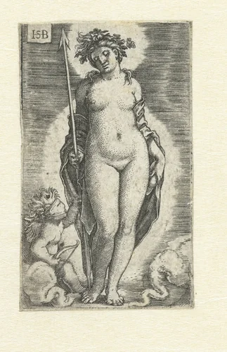 Venus en Cupido by Unknown, print, 1510-1550