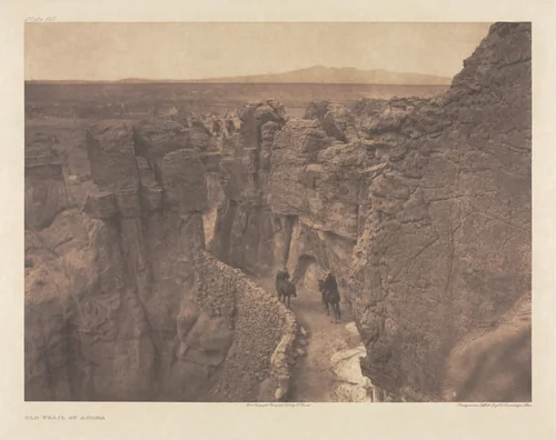 Portfolio XVI, Plate 567: Old Trail at Acoma by Edward Curtis, other, 1904