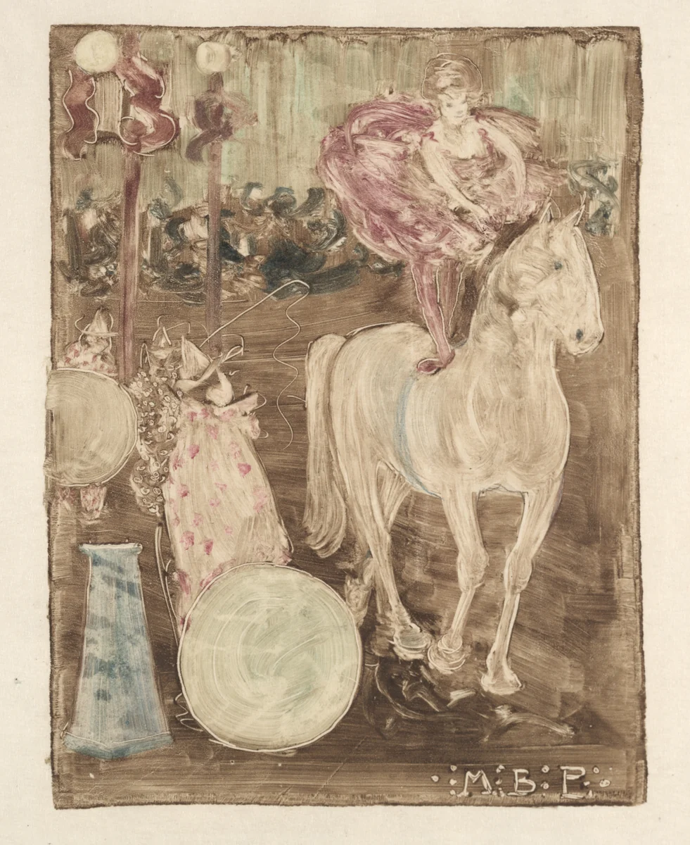 Bareback Rider by Maurice Prendergast, print, 1890-1900