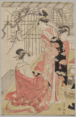 Courtesans of the Ōgiya on a Spring Outing by Utagawa Toyokuni, print, 1794-1799