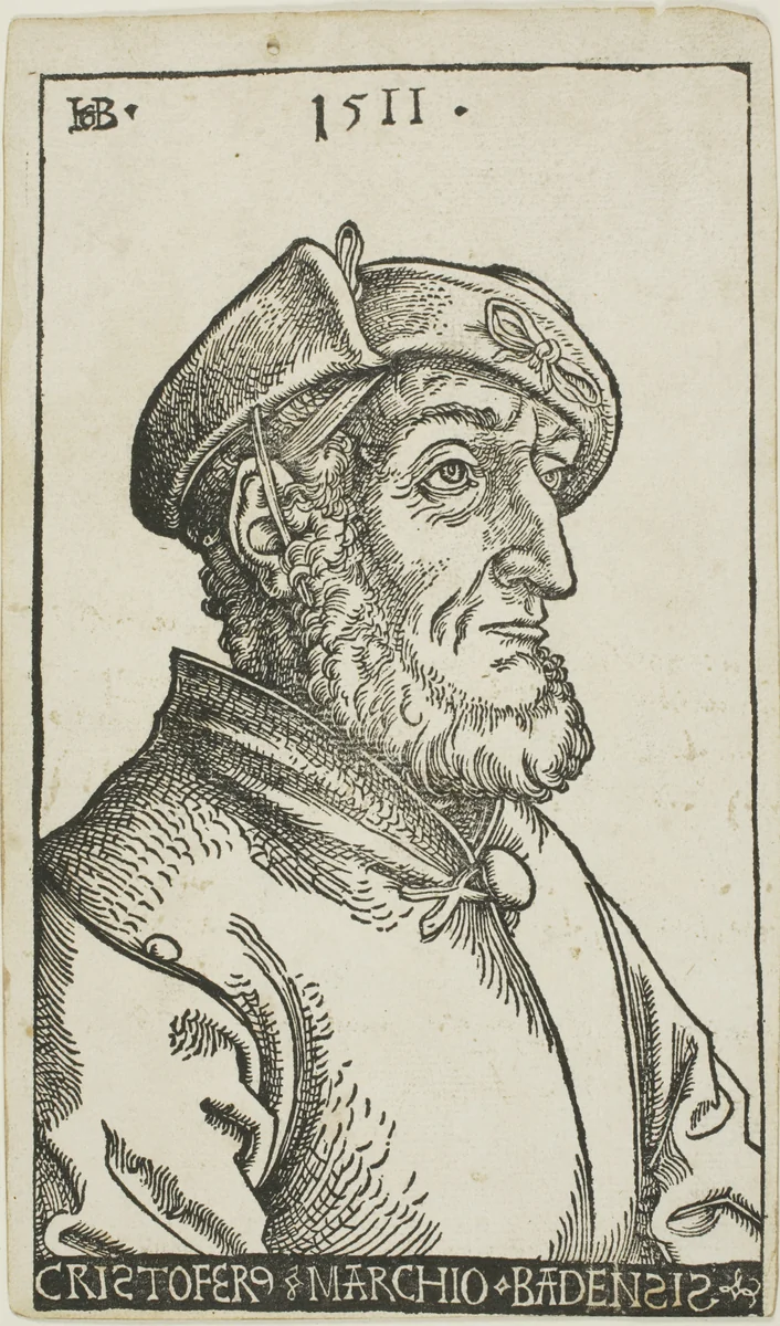 Margrave Christoph I of Baden by Hans Baldung Grien, print, 1511