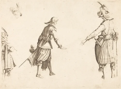 The Enrollment of the Troops by Jacques Callot, print, 1614