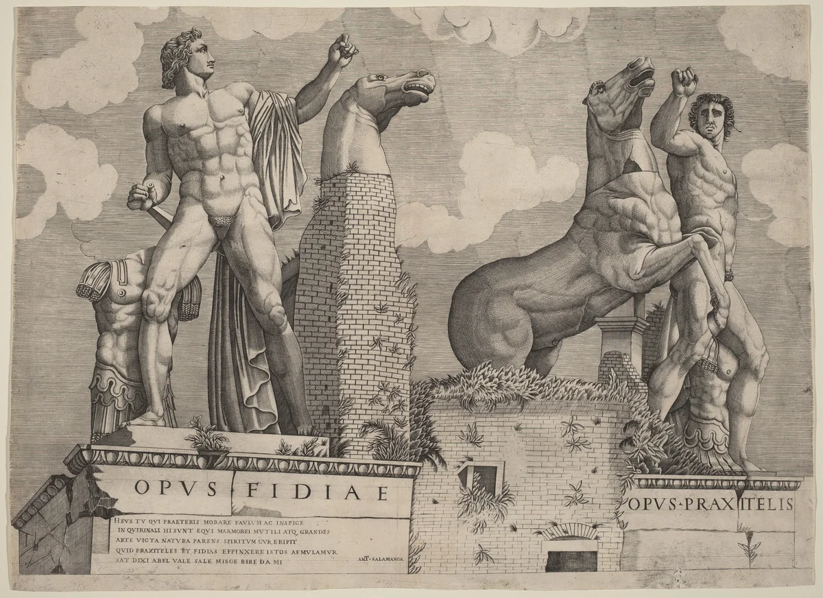 Opus Filiae... Opus Praxitelis by Antonio Salamanca, print, 1546