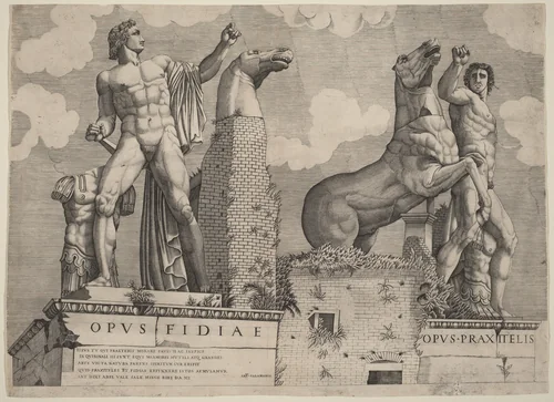 Opus Filiae... Opus Praxitelis by Antonio Salamanca, print, 1546