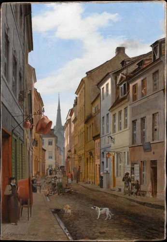 Parochialstrasse in Berlin by Eduard Gaertner, painting, 1831