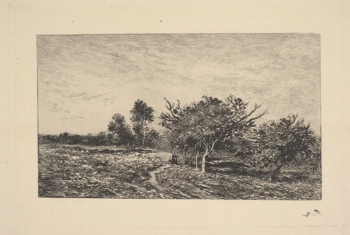 Apple Trees at Auvers by Charles-François Daubigny, print, 1877