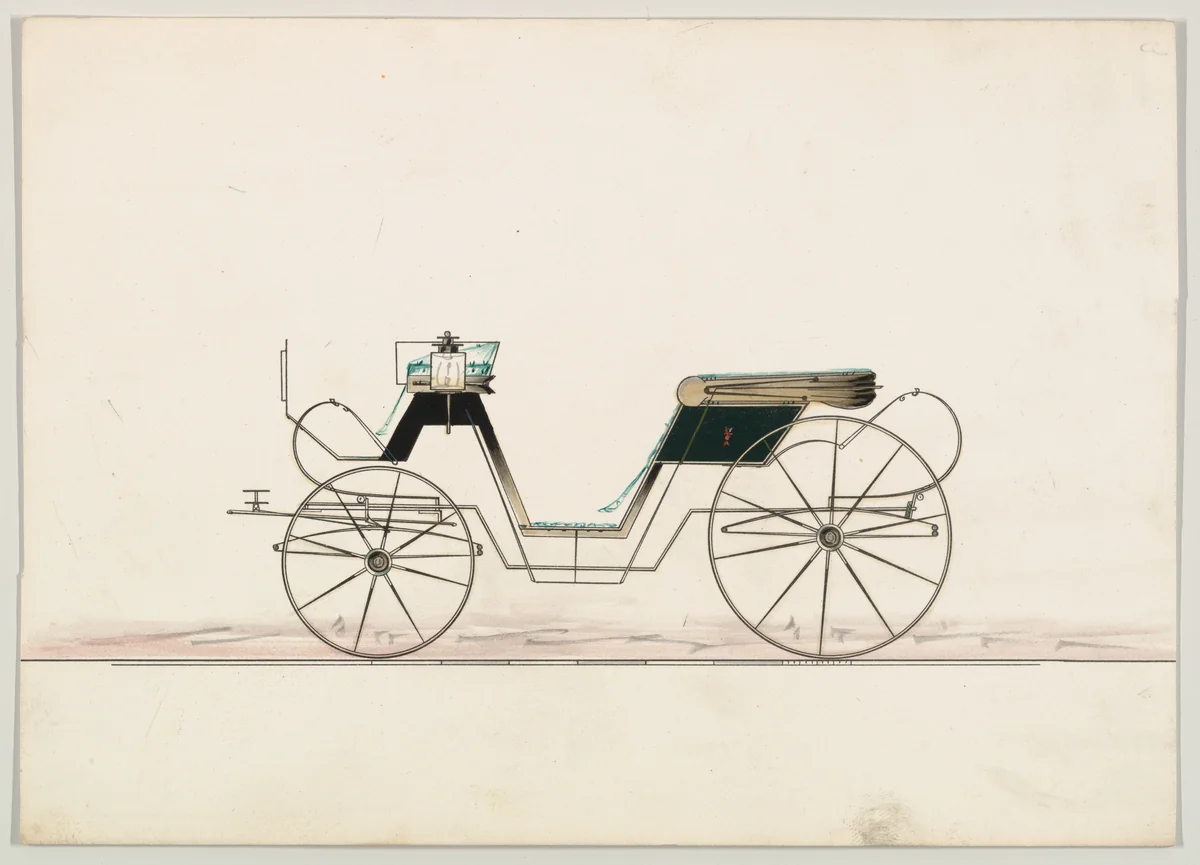 Cabriolet (unnumbered) by Brewster & Co., drawing, 1865-1875