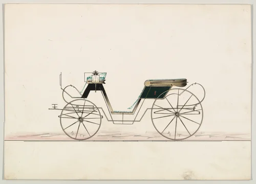 Cabriolet (unnumbered) by Brewster & Co., drawing, 1865-1875