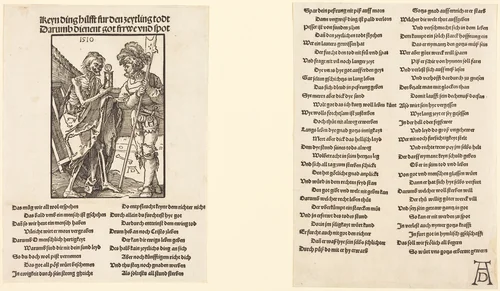 Death and the Lansquenet by Albrecht Dürer, print, 1510