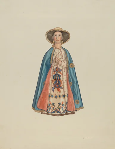 Wooden Santa by Syrena Swanson, index of american design, 1940