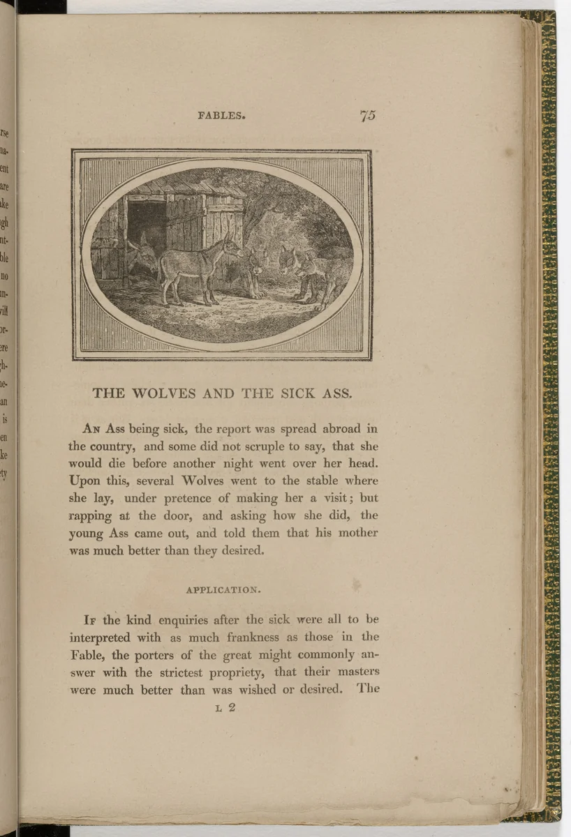 Headpiece (page 75) from The Fables of Aesop by Thomas Bewick, illustrated book, 1818