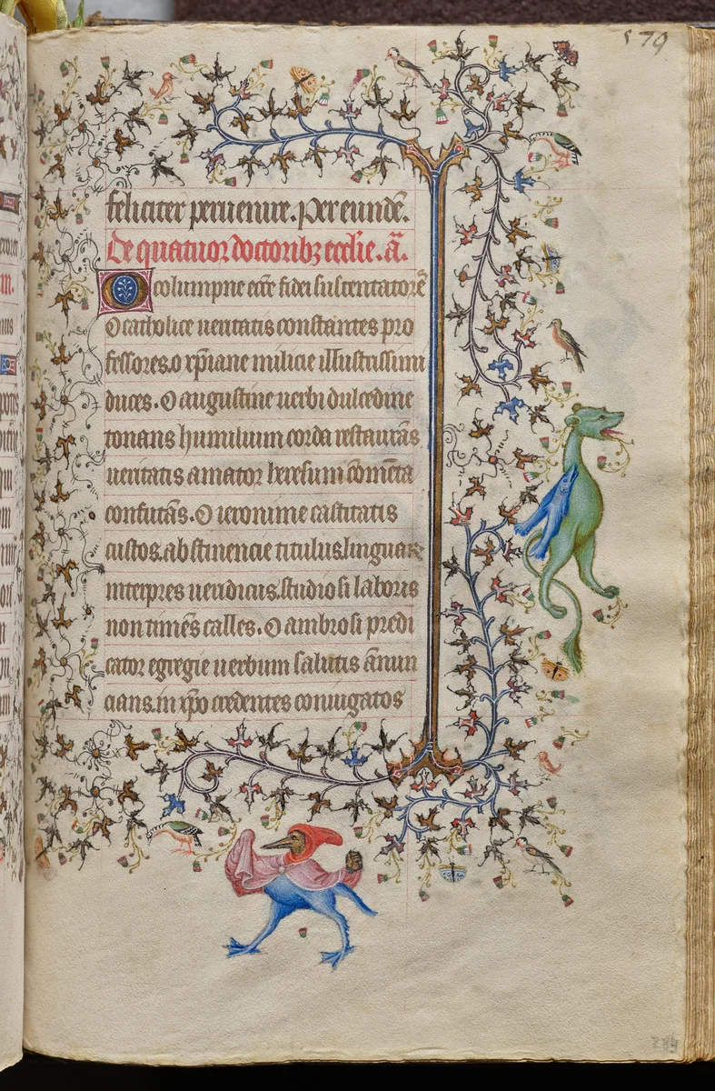 Hours of Charles the Noble, King of Navarre (1361-1425): fol. 284r, Text by Master of the Brussels Initials and Associates, book, 1400-1410