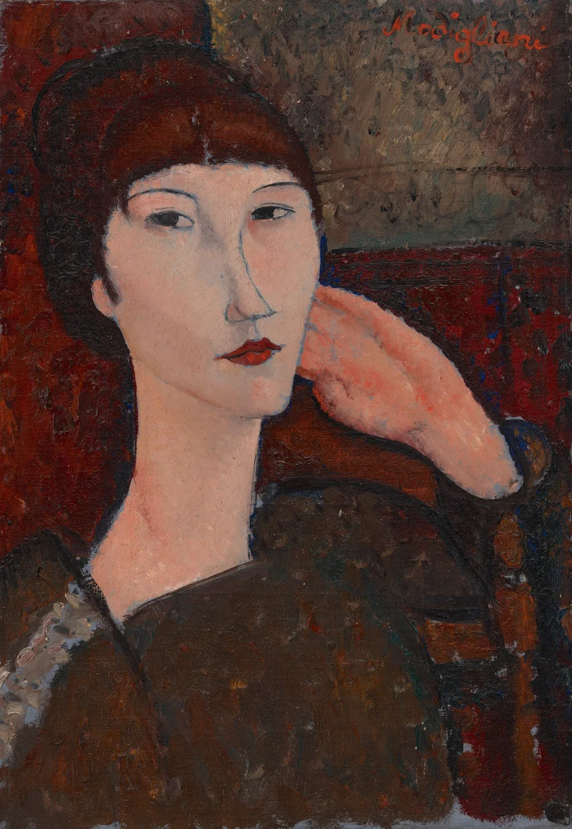 Adrienne (Woman with Bangs) by Amedeo Modigliani, painting, 1917