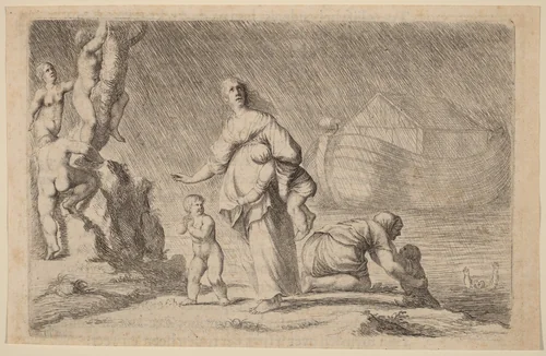 Noah's Ark and the Flood by Willem Basse, print, 1634