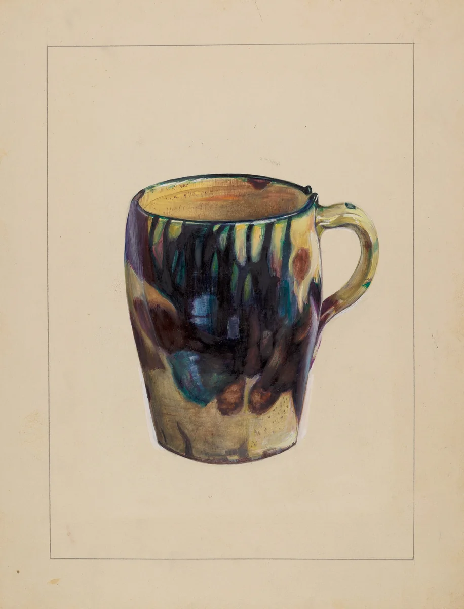 Large Mug by Mina Lowry, index of american design, 1936