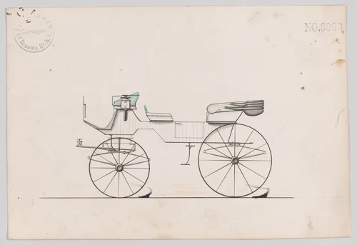 Phaeton #3008a by Brewster & Co., drawing, 1874