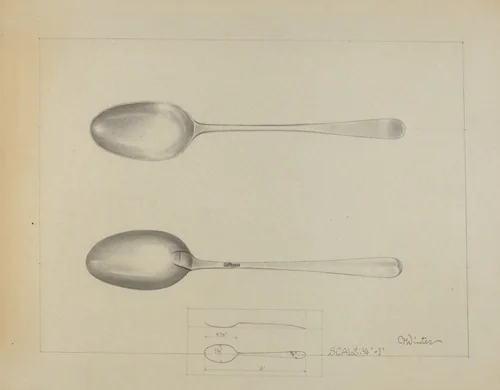 Silver Spoon by Charlotte Winter, index of american design, 1936