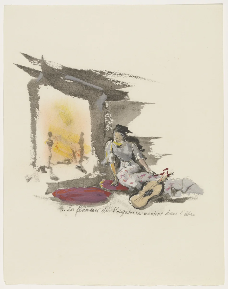 Duplicate of plate (page 187) from Mille Regrets (A Thousand Regrets) by Christian Bérard, illustrated book, 1947