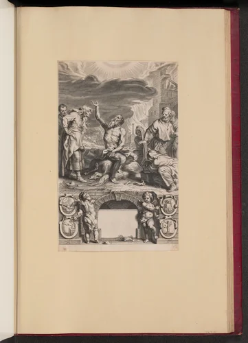 Title Page for Balthasar Cordier, Iob Elvcidatvs by Cornelis Galle Abraham van Diepenbeeck, print, 1646