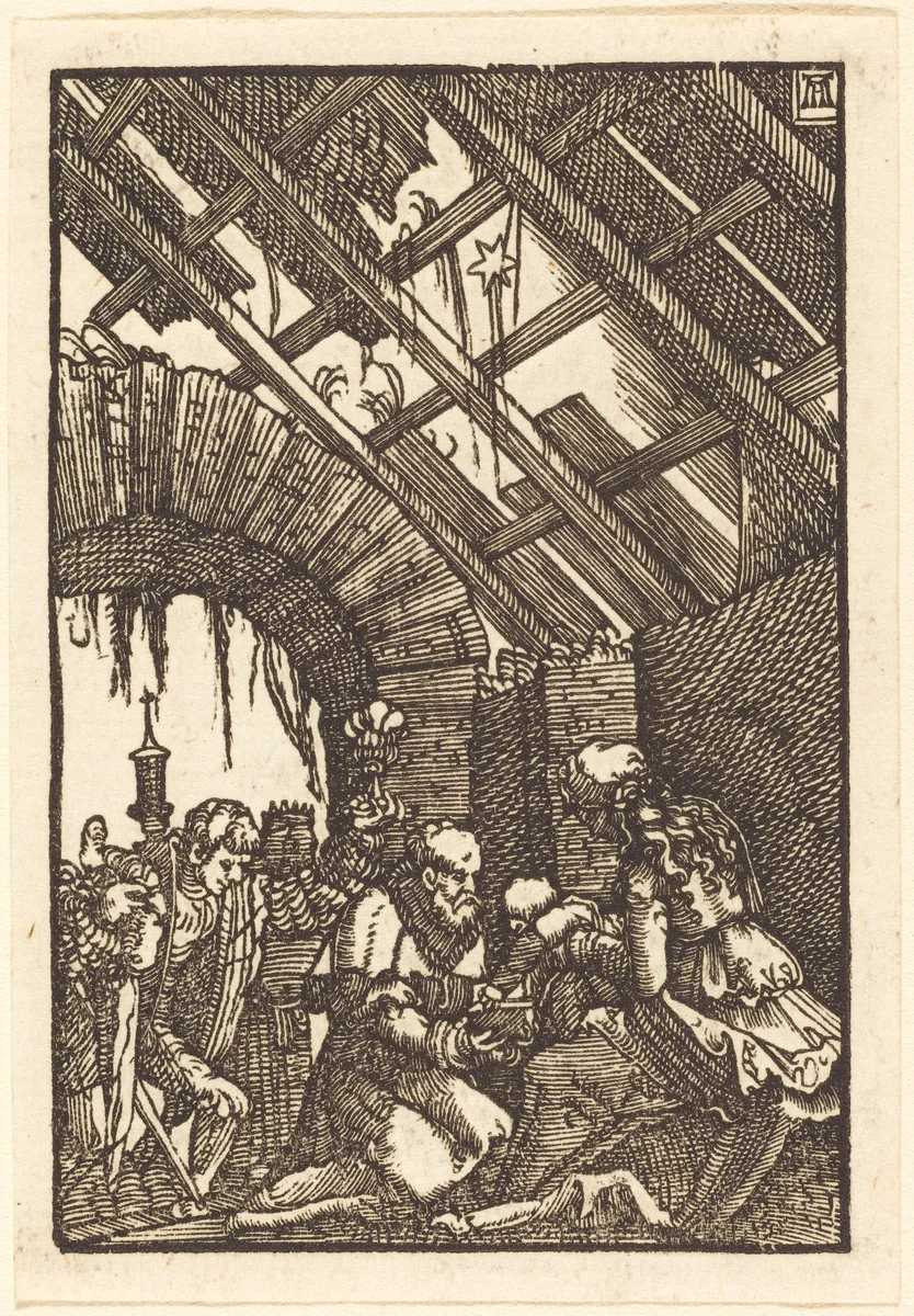 The Adoration of the Magi by Albrecht Altdorfer, print, 1513