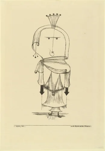 The Witch with the Comb (Die Hexe mit dem Kamm) from the portfolio Artists' Donation to the German Book Museum (Künstlerspende für das deutsche Buchmuseum) by Paul Klee, print, 1922