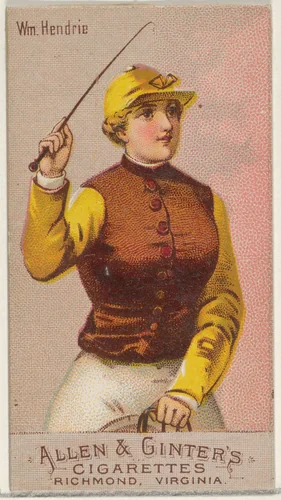 William Hendrie, from the Racing Colors of the World series (N22b) for Allen & Ginter Cigarettes by Allen & Ginter, print, 1888