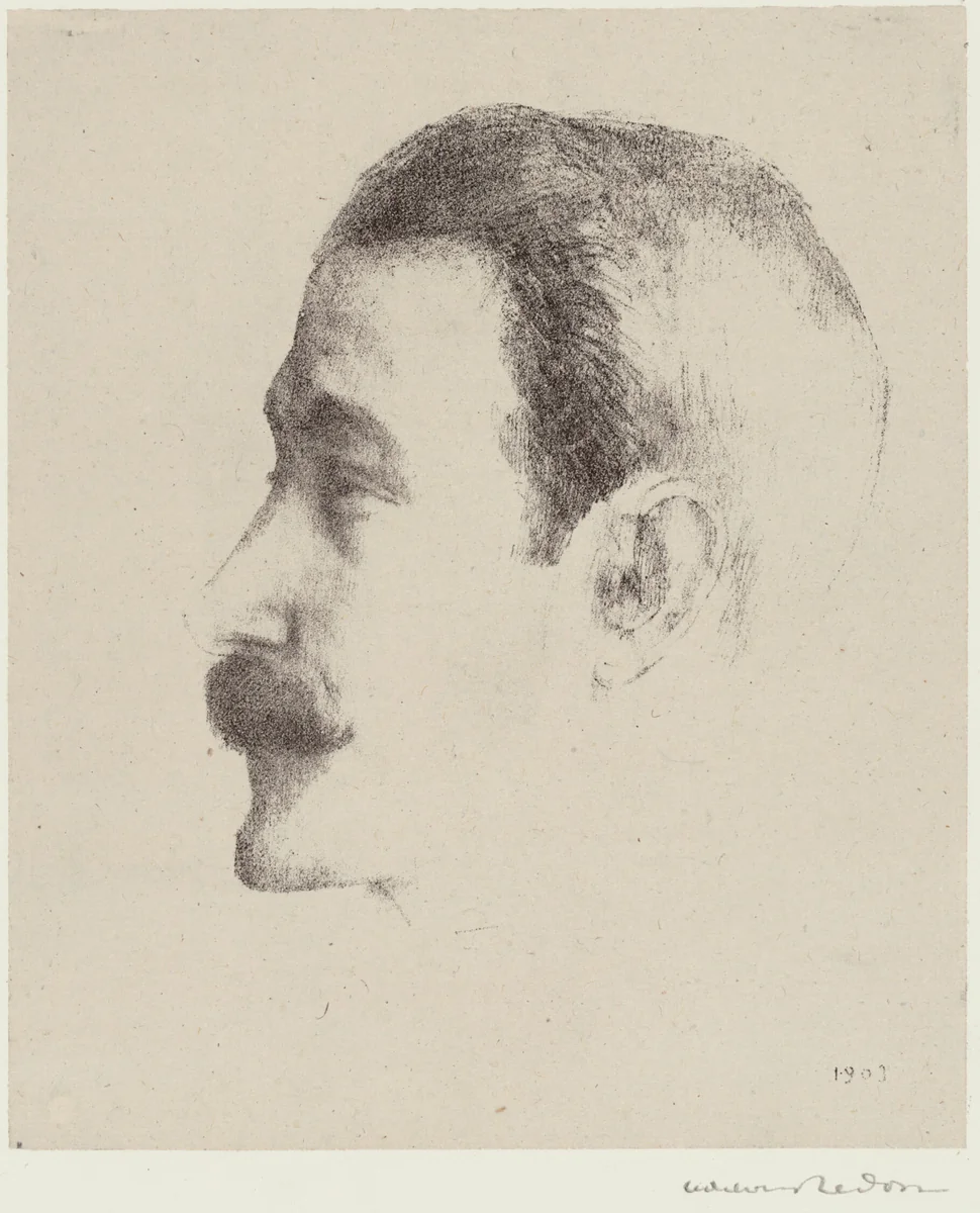 Ricardo Viñes by Odilon Redon, print, 1903