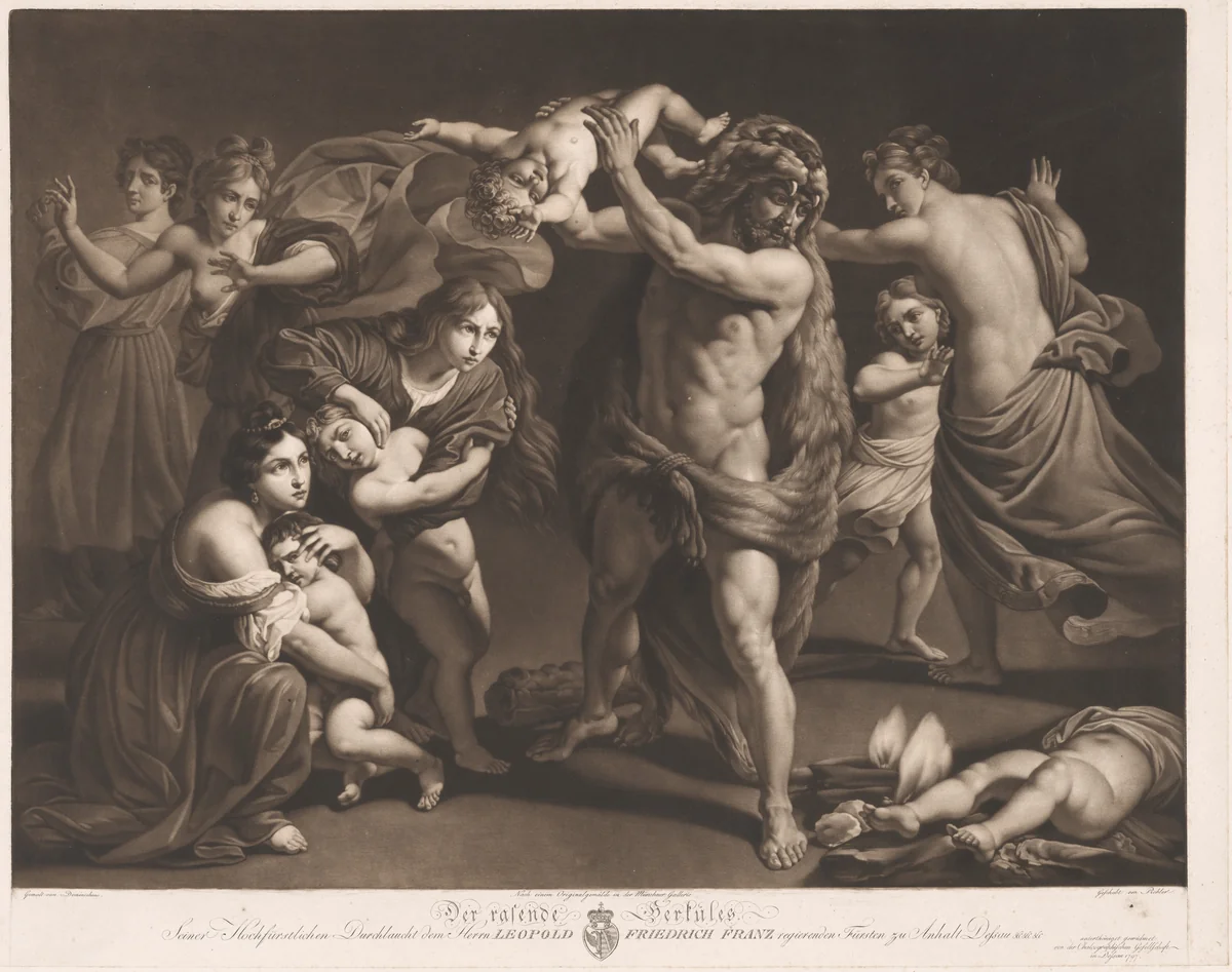 Der rasende Herkules (Raging Hercules) by Johann Peter Pichler
Alessandro Turchi
Domenichino, print, 1797