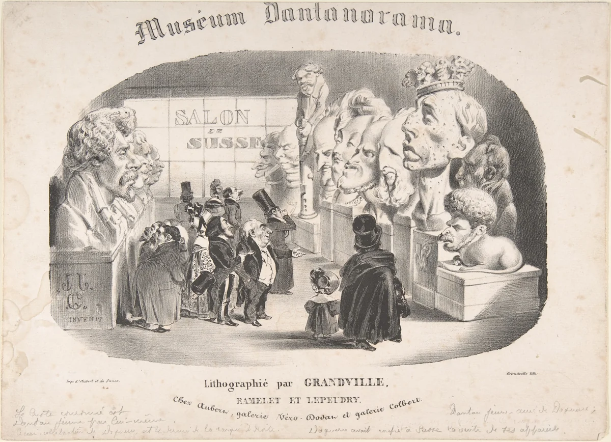Dantanorama Museum by Grandville, Ramelet and Lepeudry, print, 1835