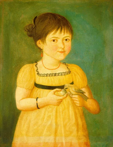 Feeding the Bird by American 19th Century, painting, 1800