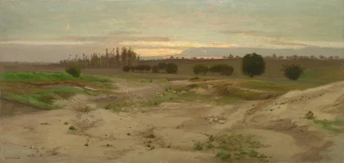 The Marl Pit at Mulcent: Evening by Antoine Chintreuil, painting, 1857-1867