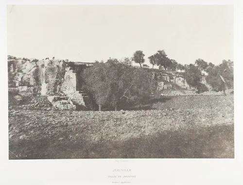 Jérusalem, Vallée de Josaphat, Grottes sépulcrales, 2 by Auguste Salzmann, photograph, 1854-1859