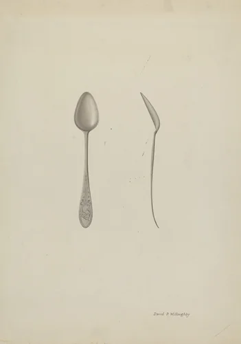 Silver Teaspoon by David P Willoughby, index of american design, 1940